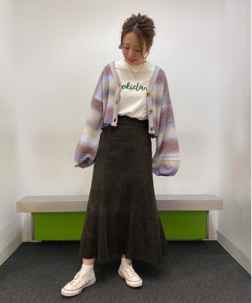 Alley by w closet（アリーバイダブルクローゼット）の「【Alley】カラフルグラデ2WAYニットカーディガン（カーディガン/ボレロ・レディース・パープル/ブルー・FREE）」の18枚目の写真