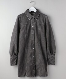 Firsthand（ファーストハンド）の「Firsthand/ファーストハンド Ganni / ガニー　Quilt Denim / オーガニックコットンデニムワンピース（シャツワンピース）」