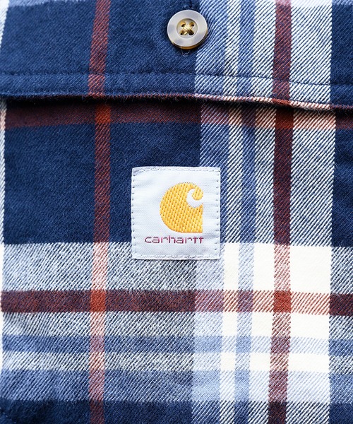 Carhartt(カーハート)の「Carhartt ヘビーネルシャツ(シャツ/ブラウス・メンズ・ネイビー/ブラウン・SMALL/MEDIUM/LARGE/X-LARGE)」の3枚目の写真