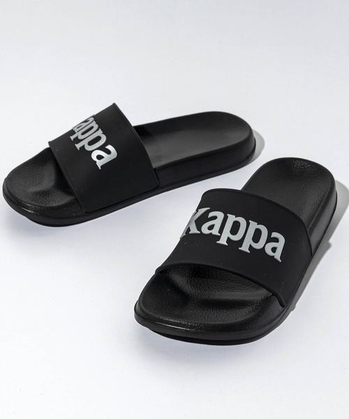 Kappa(カッパ)の「【UNI】Kappa(カッパ)AUTHENTIC CAESAR 1 SLIDE SANDAL(サンダル・メンズ・ブラック×シルバー/ホワイト×グリーン・39/37/38/40/42/43/41/36)」の2枚目の写真