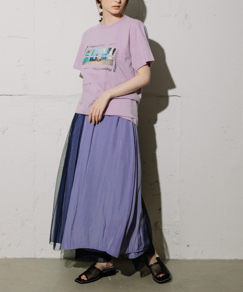 MARECHAL TERRE（マルシャルテル）の「MARECHAL TERRE（マルシャルテル) チュールレイヤードスカート/ZMT221SK025（スカート・レディース・パープル/ネイビー・2）」の3枚目の写真