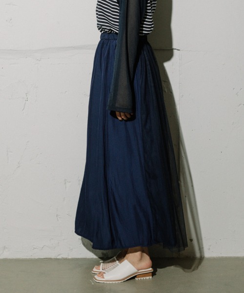 MARECHAL TERRE（マルシャルテル）の「MARECHAL TERRE（マルシャルテル) チュールレイヤードスカート/ZMT221SK025（スカート・レディース・パープル/ネイビー・2）」の4枚目の写真