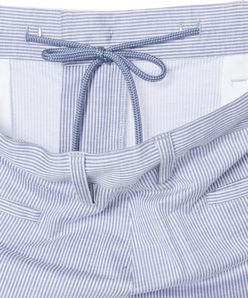 CROWDED CLOSET（クラウデッドクローゼット）の「コットンリネンサッカーストライプジャージパンツ（その他パンツ・メンズ・ホワイト/ネイビー・01/02/03/04）」の11枚目の写真