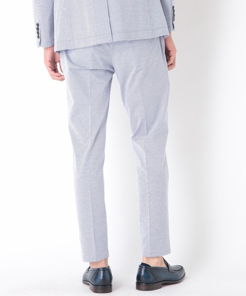 CROWDED CLOSET（クラウデッドクローゼット）の「コットンリネンサッカーストライプジャージパンツ（その他パンツ・メンズ・ホワイト/ネイビー・01/02/03/04）」の6枚目の写真