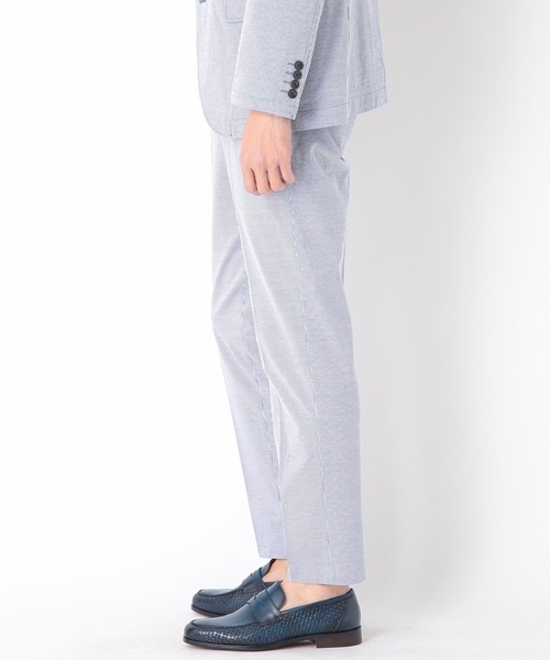 CROWDED CLOSET（クラウデッドクローゼット）の「コットンリネンサッカーストライプジャージパンツ（その他パンツ・メンズ・ホワイト/ネイビー・01/02/03/04）」の18枚目の写真