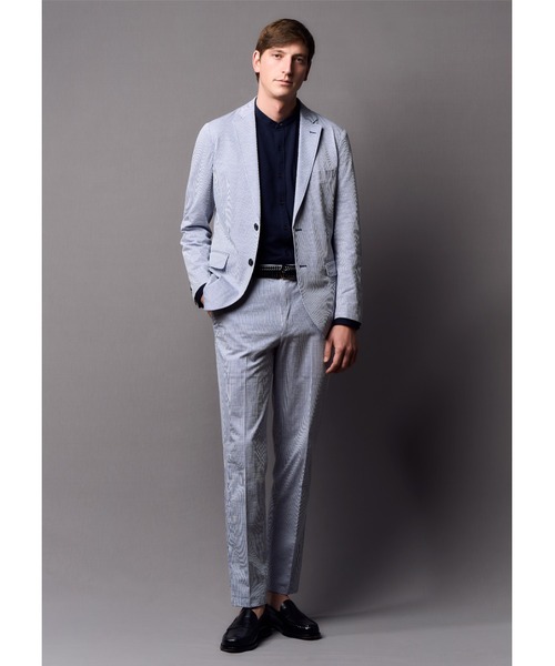 CROWDED CLOSET（クラウデッドクローゼット）の「コットンリネンサッカーストライプジャージパンツ（その他パンツ・メンズ・ホワイト/ネイビー・01/02/03/04）」の19枚目の写真