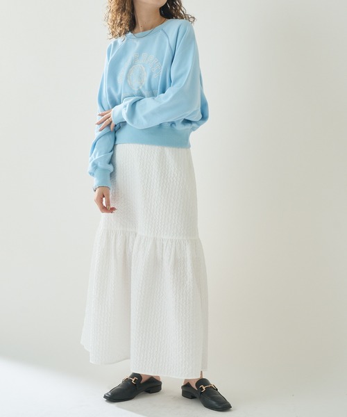 mystic（ミスティック）の「カレッジショートスウェット（スウェット・レディース・オフホワイト/ブルー/オレンジ・FREE）」の9枚目の写真