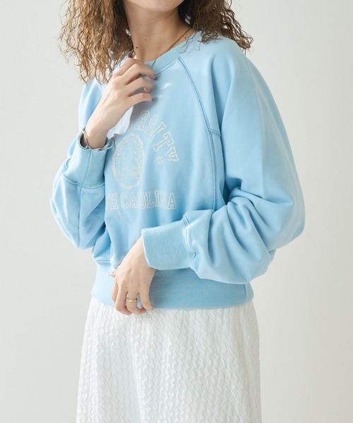 mystic（ミスティック）の「カレッジショートスウェット（スウェット・レディース・オフホワイト/ブルー/オレンジ・FREE）」の10枚目の写真