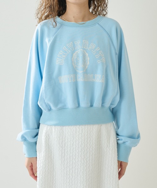 mystic（ミスティック）の「カレッジショートスウェット（スウェット・レディース・オフホワイト/ブルー/オレンジ・FREE）」の19枚目の写真