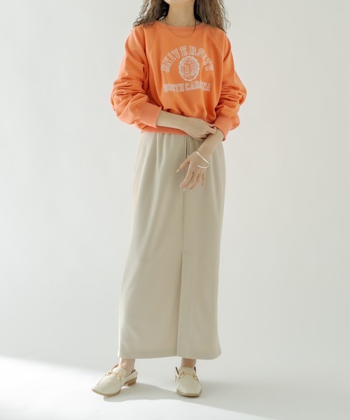 mystic（ミスティック）の「カレッジショートスウェット（スウェット・レディース・オフホワイト/ブルー/オレンジ・FREE）」の15枚目の写真