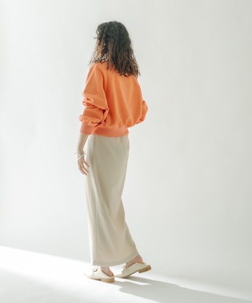 mystic（ミスティック）の「カレッジショートスウェット（スウェット・レディース・オフホワイト/ブルー/オレンジ・FREE）」の14枚目の写真