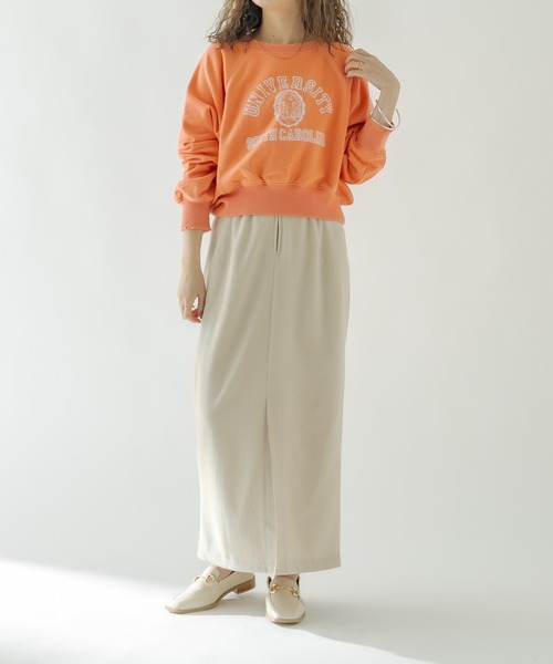 mystic（ミスティック）の「カレッジショートスウェット（スウェット・レディース・オフホワイト/ブルー/オレンジ・FREE）」の16枚目の写真