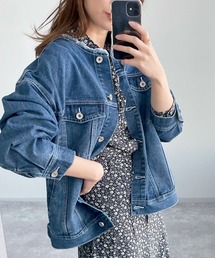 mysty woman | デニムノーカラーGジャン 264080(デニムジャケット)