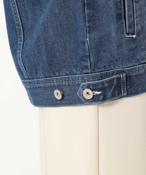 mysty woman（ミスティウーマン）の「デニムノーカラーGジャン 264080（デニムジャケット・レディース・オフホワイト/ブルー・FREE）」の13枚目の写真
