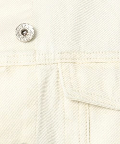 mysty woman（ミスティウーマン）の「デニムノーカラーGジャン 264080（デニムジャケット・レディース・オフホワイト/ブルー・FREE）」の14枚目の写真