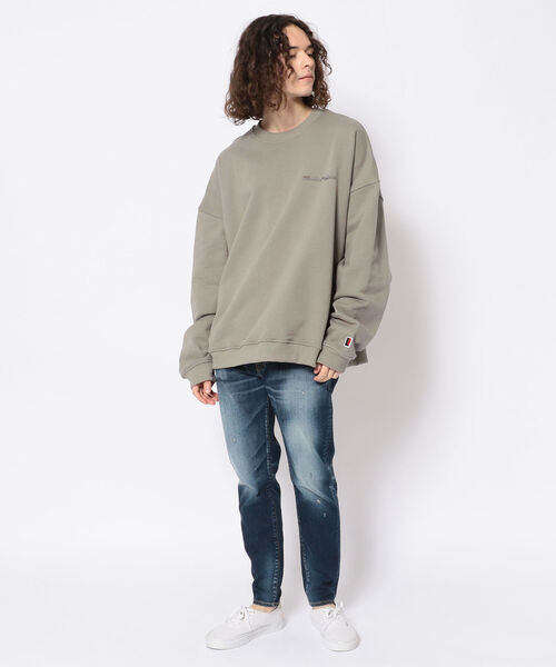 LUSOR（ルーソル）の「LUSOR（ルーソル）　360g裏毛 ロゴスウェット（スウェット・メンズ・ベージュ/グレー/ホワイト・MEDIUM/LARGE）」の8枚目の写真