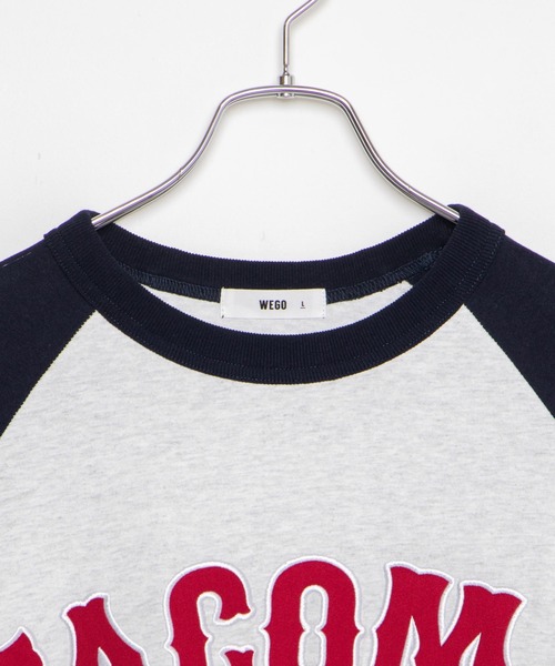 WEGO（ウィゴー）の「WEGO/ヘビーウエイト スタジアムロゴBIGロンT（Tシャツ/カットソー・メンズ・ネイビー/ブラック/ダークグリーン/オートミール・MEDIUM/LARGE）」の5枚目の写真