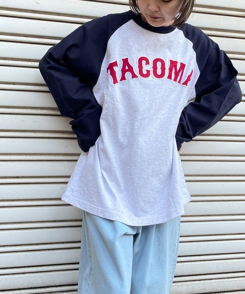 WEGO（ウィゴー）の「WEGO/ヘビーウエイト スタジアムロゴBIGロンT（Tシャツ/カットソー・メンズ・ネイビー/ブラック/ダークグリーン/オートミール・MEDIUM/LARGE）」の13枚目の写真