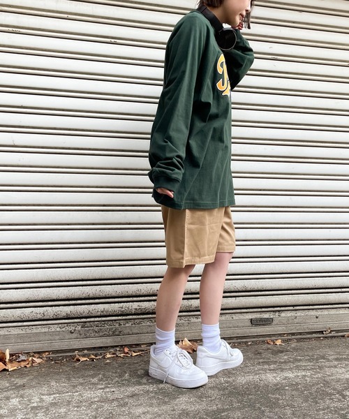 WEGO（ウィゴー）の「WEGO/ヘビーウエイト スタジアムロゴBIGロンT（Tシャツ/カットソー・メンズ・ネイビー/ブラック/ダークグリーン/オートミール・MEDIUM/LARGE）」の20枚目の写真