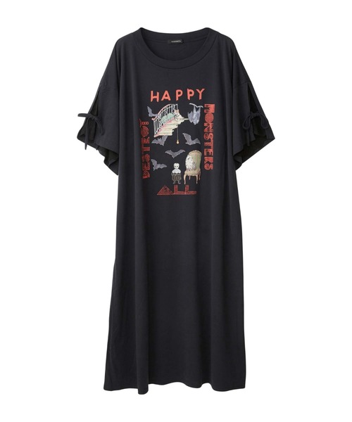 ヒステリックグラマー NIAGARA 半袖 ロング丈 ワンピース HYSTERIC GLAMOUR（ヒステリックグラマー）の「NIAGARA/HAPPY
