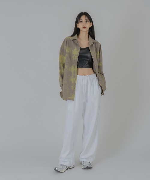 FOLLOWIN(フォロウィン)の「【FLW MADE/UNISEX】ナイロンタイダイシャツオーバーサイズシャツ(シャツ/ブラウス・メンズ・ブラック/ベージュ/ブラウン/ミント・FREE)」の12枚目の写真