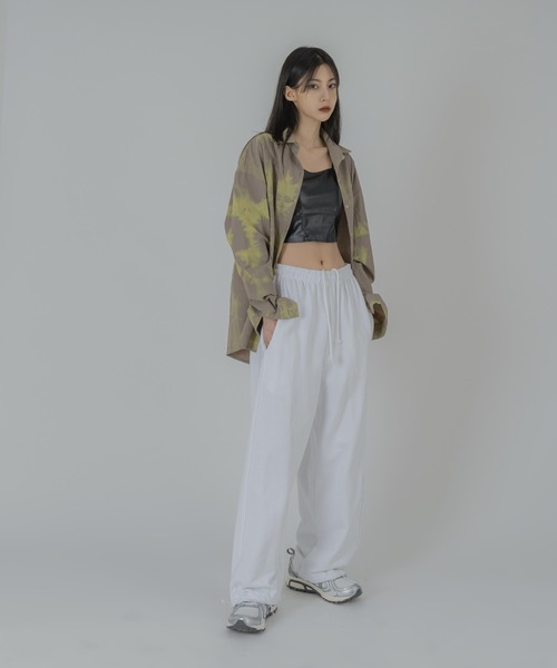 FOLLOWIN(フォロウィン)の「【FLW MADE/UNISEX】ナイロンタイダイシャツオーバーサイズシャツ(シャツ/ブラウス・メンズ・ブラック/ベージュ/ブラウン/ミント・FREE)」の15枚目の写真