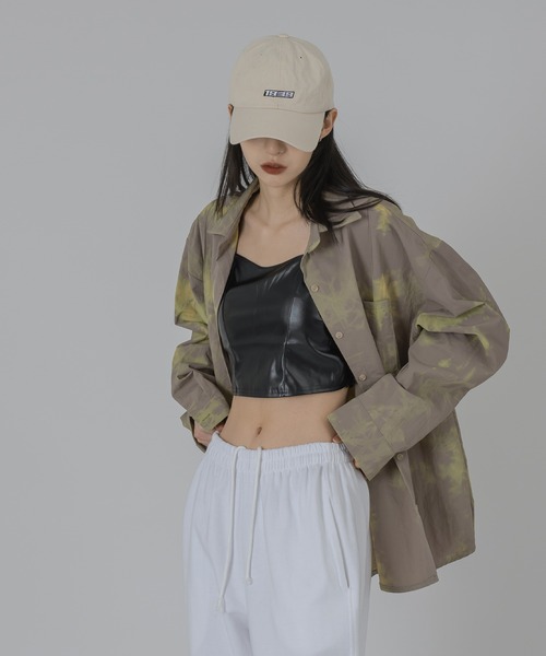 FOLLOWIN(フォロウィン)の「【FLW MADE/UNISEX】ナイロンタイダイシャツオーバーサイズシャツ(シャツ/ブラウス・メンズ・ブラック/ベージュ/ブラウン/ミント・FREE)」の19枚目の写真