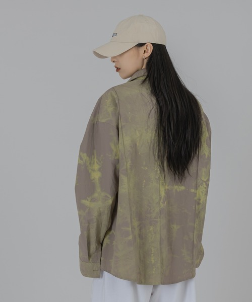 FOLLOWIN(フォロウィン)の「【FLW MADE/UNISEX】ナイロンタイダイシャツオーバーサイズシャツ(シャツ/ブラウス・メンズ・ブラック/ベージュ/ブラウン/ミント・FREE)」の21枚目の写真