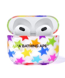 A BATHING APE（アベイシングエイプ）の「STA PATTERN AIRPODS CLEAR CASE M（ヘッドフォン/イヤホン・キッズ）」