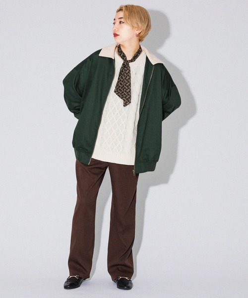 kutir（クティール）の「襟コーデュロイスイングトップ（その他アウター・レディース・ベージュ/ネイビー/グリーン・FREE）」の12枚目の写真