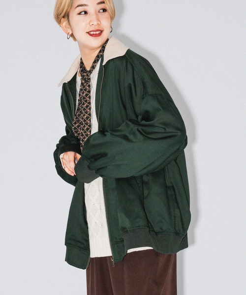 kutir（クティール）の「襟コーデュロイスイングトップ（その他アウター・レディース・ベージュ/ネイビー/グリーン・FREE）」の10枚目の写真