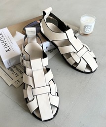 moment+ | フェイクレザー編み込みグルカサンダル*(サンダル)