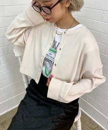 CIAOPANIC | テレコリブカラーカットカーデ(Tシャツ/カットソー)