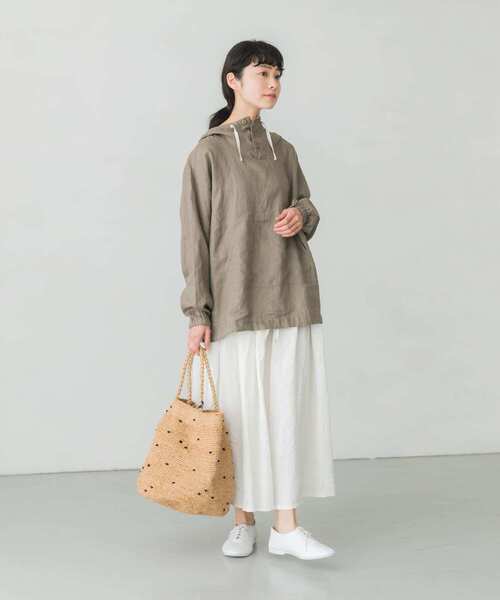 かぐれ（カグレ）の「リネンアノラック（その他アウター・レディース・ベージュ/スミクロ・FREE）」の12枚目の写真