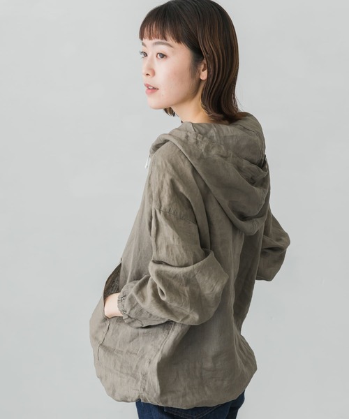かぐれ（カグレ）の「リネンアノラック（その他アウター・レディース・ベージュ/スミクロ・FREE）」の6枚目の写真