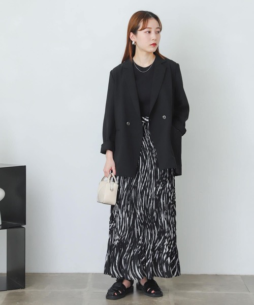 SENSE OF PLACE by URBAN RESEARCH(センスオブプレイスバイアーバンリサーチ)の「ウェーブプリントプリーツマーメイドスカート(スカート・レディース・ブラック系その他/ブルー系その他・ONE)」の9枚目の写真