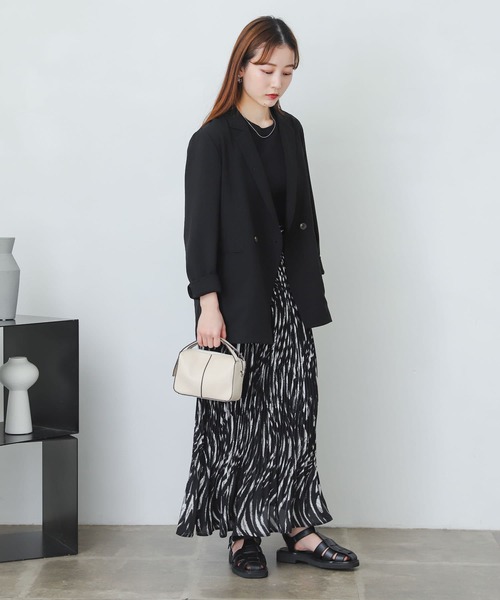 SENSE OF PLACE by URBAN RESEARCH(センスオブプレイスバイアーバンリサーチ)の「ウェーブプリントプリーツマーメイドスカート(スカート・レディース・ブラック系その他/ブルー系その他・ONE)」の10枚目の写真