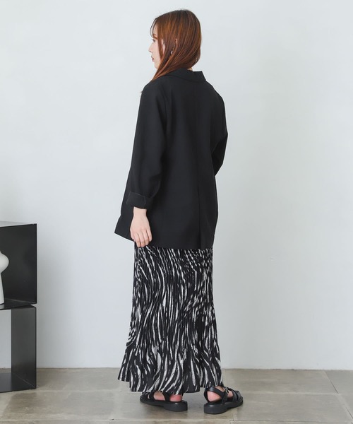 SENSE OF PLACE by URBAN RESEARCH(センスオブプレイスバイアーバンリサーチ)の「ウェーブプリントプリーツマーメイドスカート(スカート・レディース・ブラック系その他/ブルー系その他・ONE)」の14枚目の写真