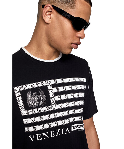 DIESEL(ディーゼル)の「メンズ Tシャツ ダブルカラー(Tシャツ/カットソー・メンズ・ブラック/ホワイト・SMALL/MEDIUM/LARGE/X-LARGE/XX-LARGE/X-SMALL/XXX-LARGE)」の6枚目の写真