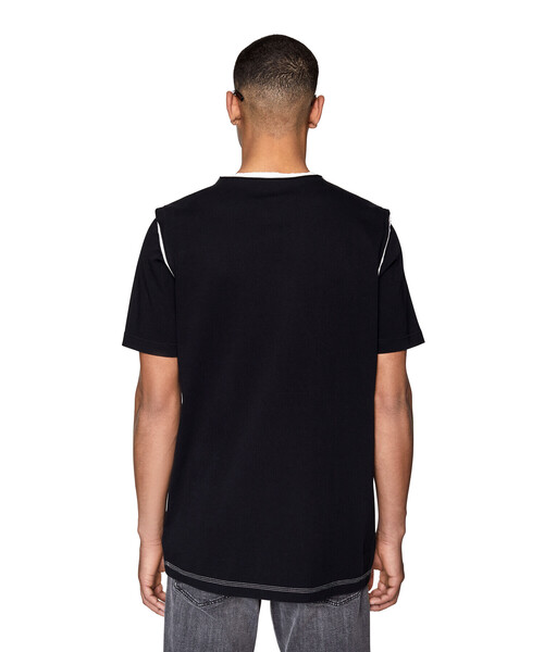 DIESEL(ディーゼル)の「メンズ Tシャツ ダブルカラー(Tシャツ/カットソー・メンズ・ブラック/ホワイト・SMALL/MEDIUM/LARGE/X-LARGE/XX-LARGE/X-SMALL/XXX-LARGE)」の15枚目の写真