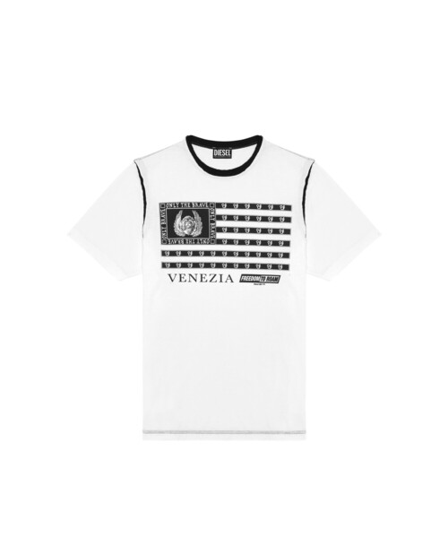 DIESEL(ディーゼル)の「メンズ Tシャツ ダブルカラー(Tシャツ/カットソー・メンズ・ブラック/ホワイト・SMALL/MEDIUM/LARGE/X-LARGE/XX-LARGE/X-SMALL/XXX-LARGE)」の20枚目の写真
