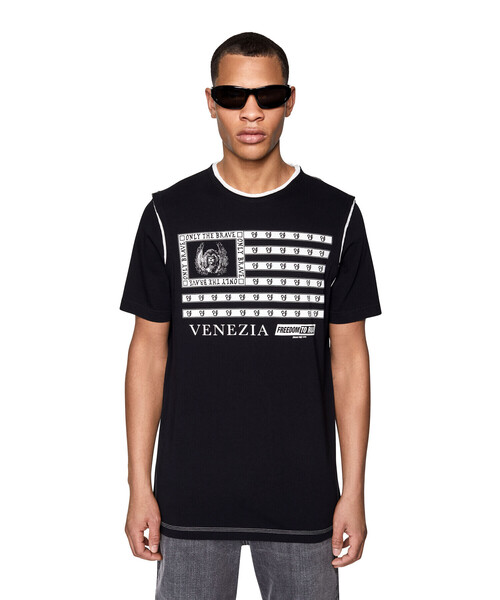 DIESEL(ディーゼル)の「メンズ Tシャツ ダブルカラー(Tシャツ/カットソー・メンズ・ブラック/ホワイト・SMALL/MEDIUM/LARGE/X-LARGE/XX-LARGE/X-SMALL/XXX-LARGE)」の21枚目の写真