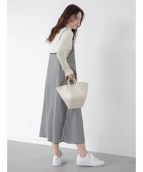 Green　Parks（グリーンパークス）の「シャーリングキャミワンピース（ワンピース・レディース・グリーン/ブラック・FREE）」の11枚目の写真