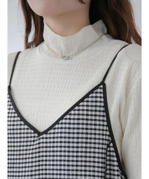 Green　Parks（グリーンパークス）の「シャーリングキャミワンピース（ワンピース・レディース・グリーン/ブラック・FREE）」の18枚目の写真