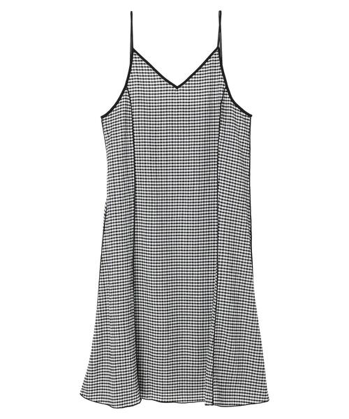 Green　Parks（グリーンパークス）の「シャーリングキャミワンピース（ワンピース・レディース・グリーン/ブラック・FREE）」の9枚目の写真