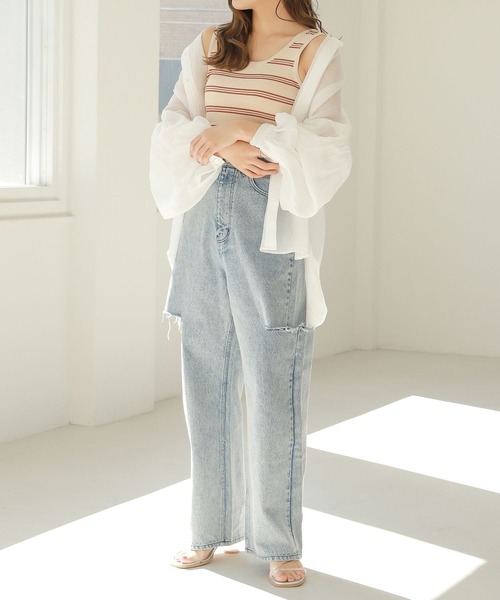 Heather(ヘザー)の「2WAYニットタンク 276985(タンクトップ・レディース・グレー/ホワイト系その他/ベージュ系その他/グリーン/ブラック・FREE)」の12枚目の写真