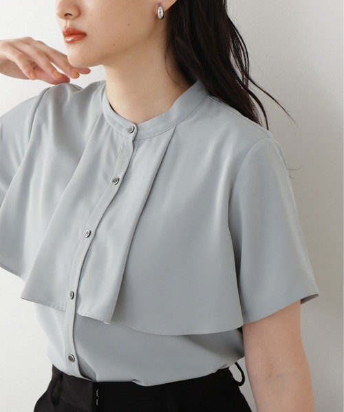 N.（N. Natural Beauty Basic）（エヌエヌナチュラルビューティーベーシック）の「◆ケープディティールブラウス（シャツ/ブラウス・レディース・ブラック/モカ/ナチュラル/イエロー/ライトグリーン・MEDIUM）」の17枚目の写真