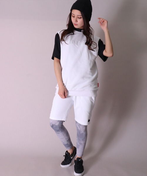 LUXE/R（ラグジュ）の「(RM)【ユニセックス】【LUXE/R】スウェット ショートパンツ（スウェットパンツ・メンズ・ベージュ/ブラック/ホワイト・MEDIUM/LARGE/X-LARGE）」の6枚目の写真