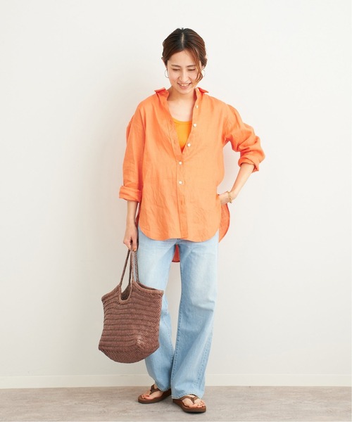 FRAMeWORK(フレームワーク)の「【Healthknit/ヘルスニット】ブロードリブタンクトップ2◆(Tシャツ/カットソー・レディース・グリーン/バーガンディー/オレンジ/ホワイト/スミクロ・FREE)」の18枚目の写真