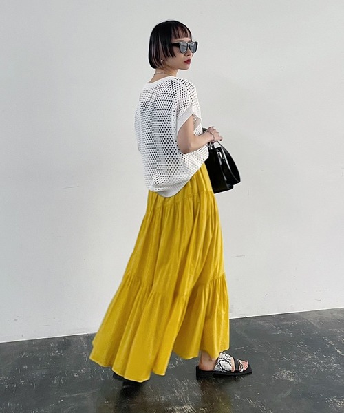 PAGEBOY(ページボーイ)の「メッシュクルーベスト(ベスト・レディース・ブラック/ターコイズブルー/オフホワイト・FREE)」の6枚目の写真